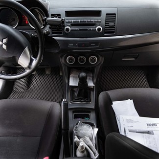 Ворсовые коврики на Mitsubishi Lancer X 2007 - 2017 в Брянске