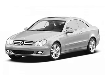 Ворсовые коврики на Mercedes CLK (C209) 2002 - 2009 в Брянске
